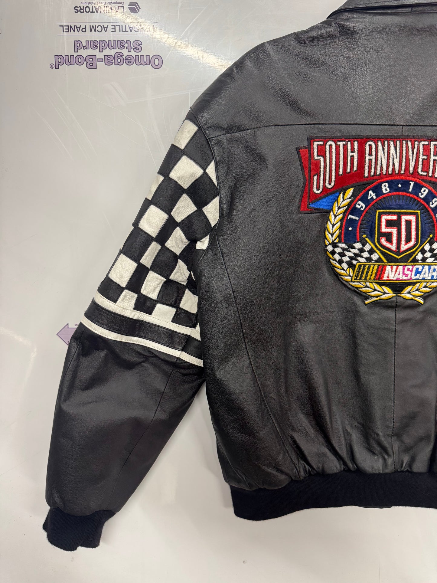 50th Anniversary 1998 Jeff Hamilton Full Leather Nascar Jacket