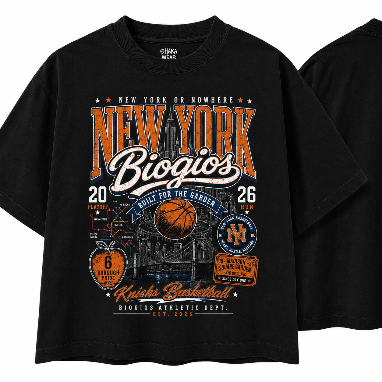 “Built For The Garden” NY Knicks Biogios Tee