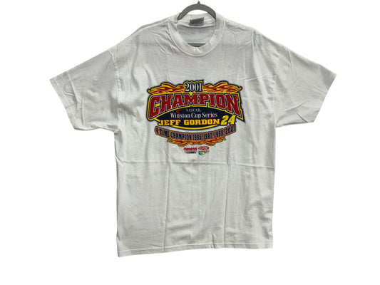 Jeff Gordon 4x Winston Cup Champion 2001 Vintage T-Shirt [Size L]
