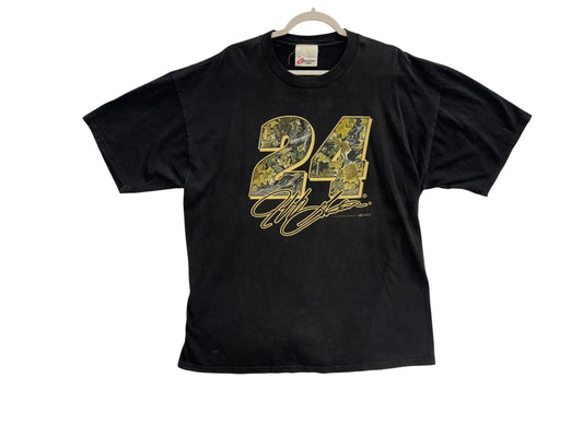 Jeff Gordon Camo #24 1999 Vintage Nascar Black T-Shirt [Size XL]