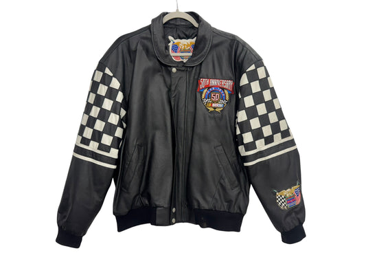 50th Anniversary 1998 Jeff Hamilton Full Leather Nascar Jacket