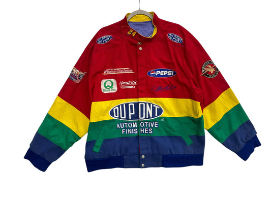 Jeff Gordon 1998 Vintage “Rainbow Warriors” NASCAR twill Zip Up Jacket [Size XXL]