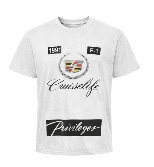 White Vintage Cadillac Tee